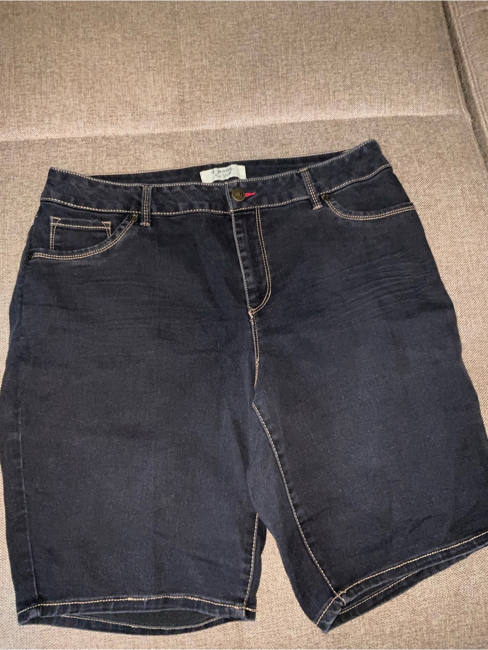 d. jeans Dark Blue Women's Bermuda Denim Shorts